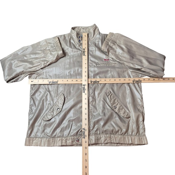 VTG Le Tigre Men's Large Nylon Windbreaker Jacket Lightweight Zip Front - Picture 4 of 8